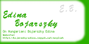 edina bojarszky business card